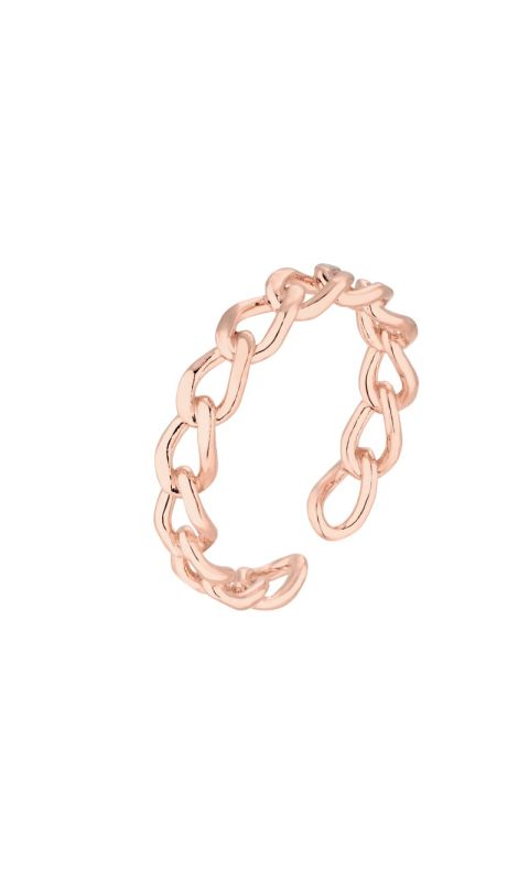 Łańcuchowy pierścionek z różowego złota