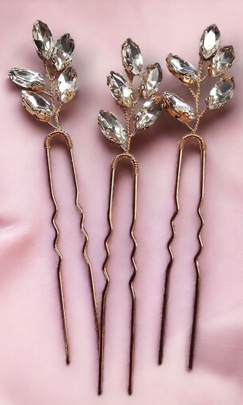 Kokówki różowe złoto, cyrkonia crystal, 12 cm