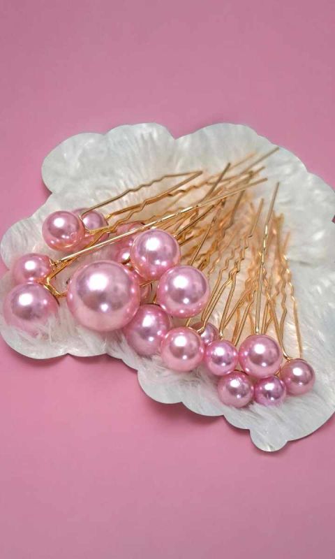 Destello - 17 sztuk kokówek, złote z perłami