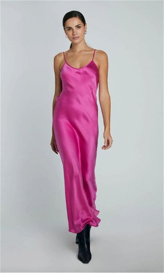 Jedwabna sukienka Lara Pink