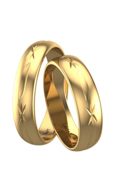 Złote obrączki ślubne w gwiazdki srebro 925