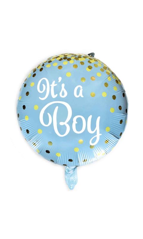 Balon foliowy It's a boy okrągły, 45 cm