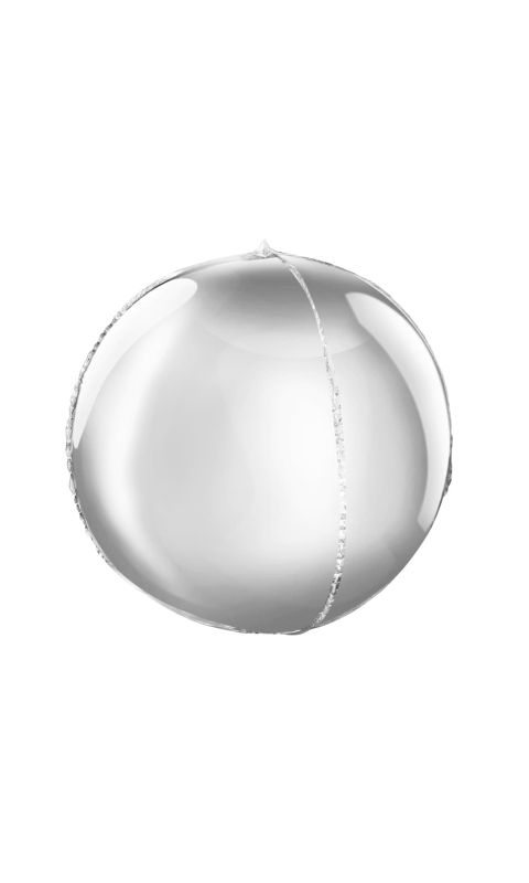 Balon foliowy Kula srebrna, 40 cm