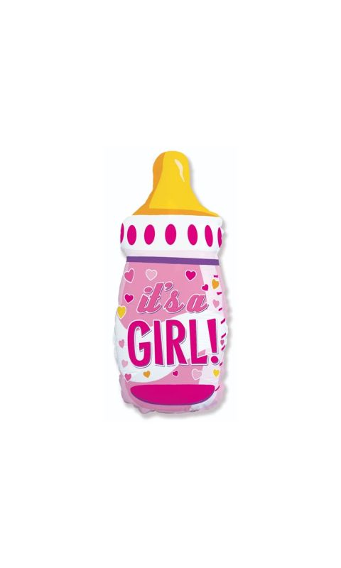 Balon foliowy butelka It's a Girl, 60 cm