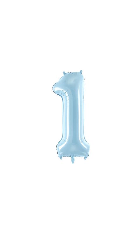 Balon foliowy cyfra 1 niebieski 86 cm