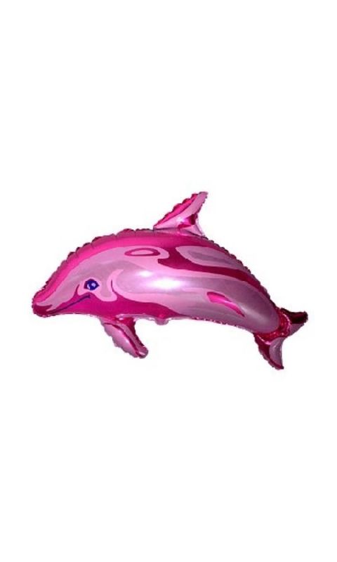 Balon foliowy delfin różowy, 35 cm