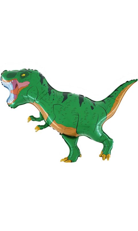 Balon foliowy dinozaur tyranozaur zielony, 60 cm