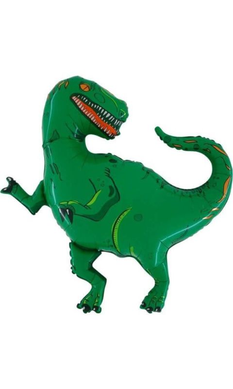 Balon foliowy dinozaur zielony, 90 cm