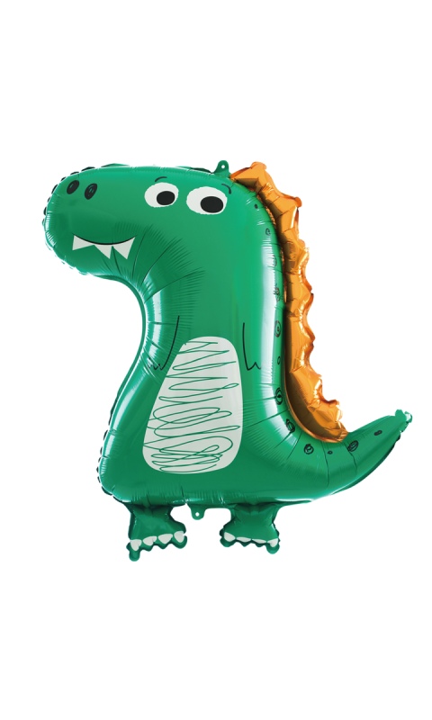 Balon foliowy dinozaur zielony 73 x 58 cm