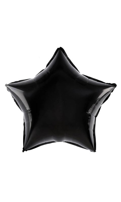 Balon foliowy gwiazda czarna, 45 cm