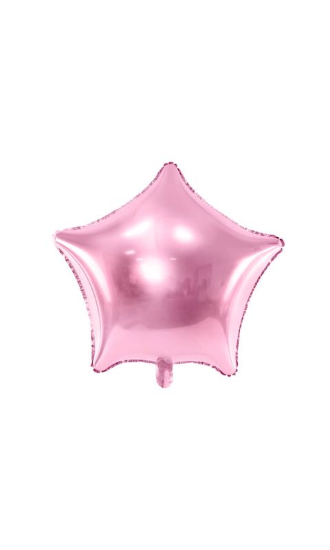 Balon foliowy gwiazda jasny różowy, 48 cm