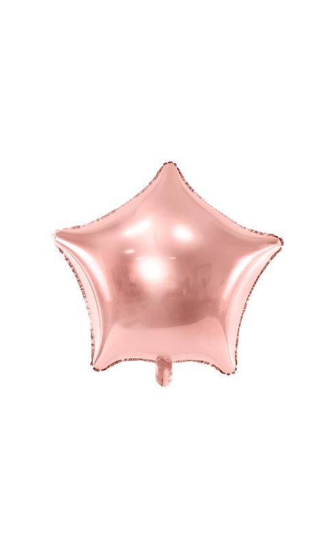 Balon foliowy gwiazda rose gold duża, 70 cm