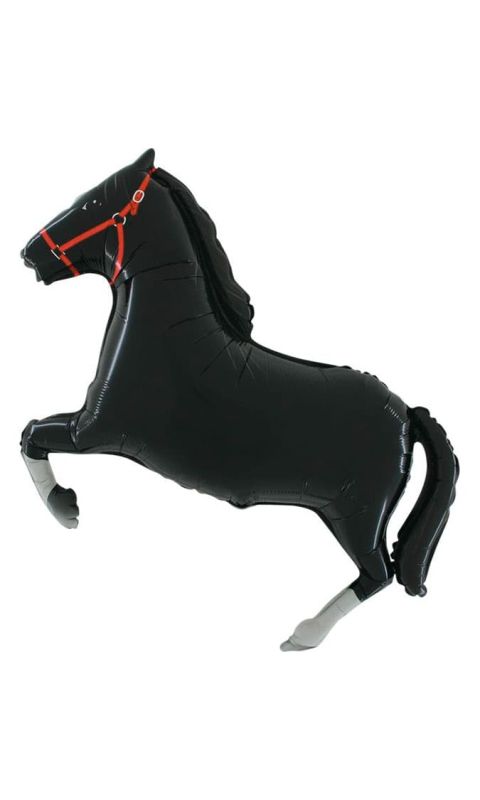 Balon foliowy koń czarny, 90 cm