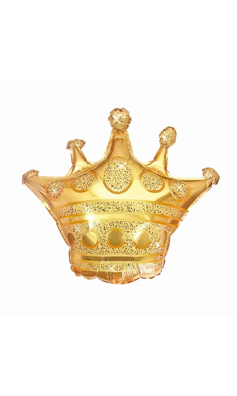 Balon foliowy korona złota, 37x40 cm