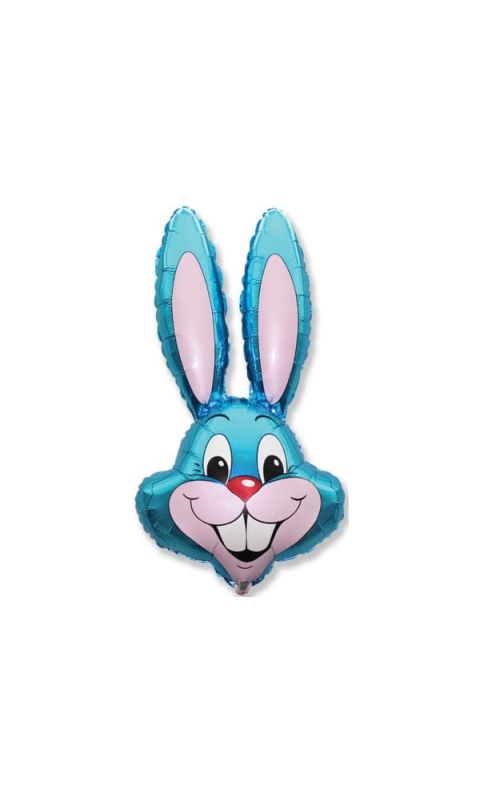 Balon foliowy królik niebieski, 60 cm