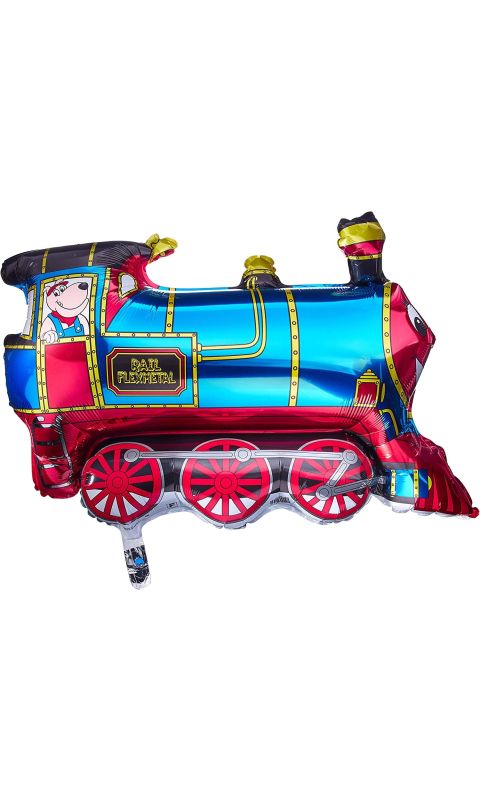 Balon foliowy lokomotywa niebieska, 60 cm