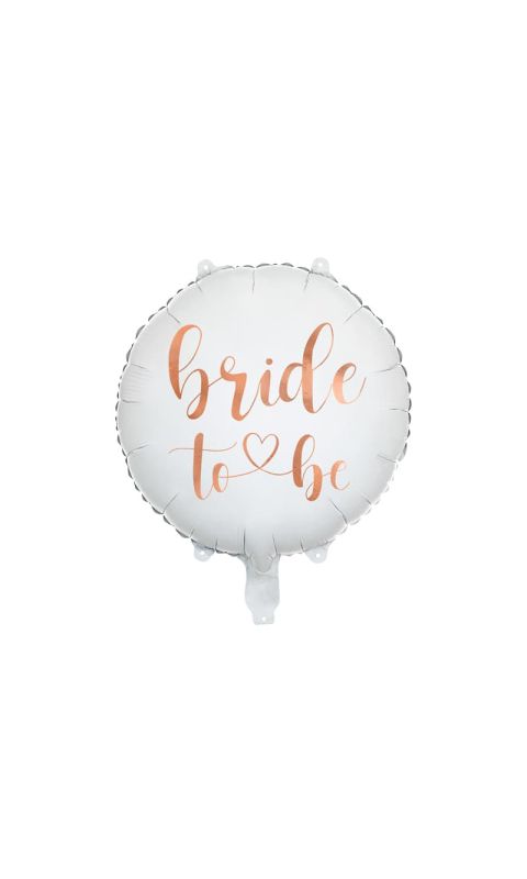 Balon foliowy okrągły Bride to Be biały, 45 cm