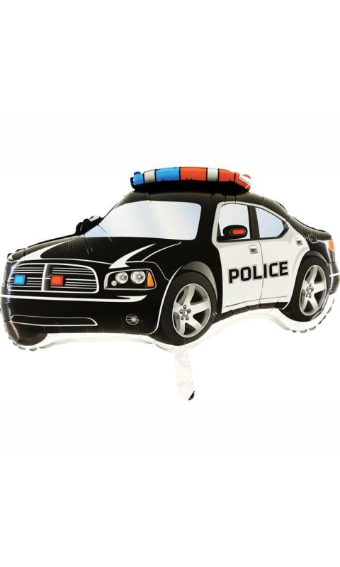 Balon foliowy policja czarna, 60 cm