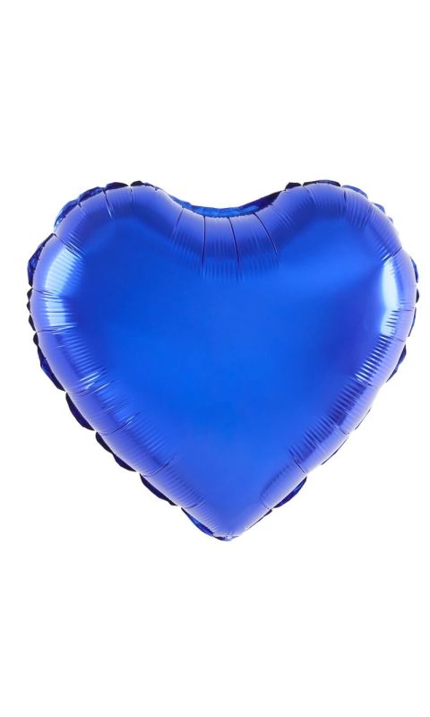 Balon foliowy serce ciemno niebieskie, 45 cm