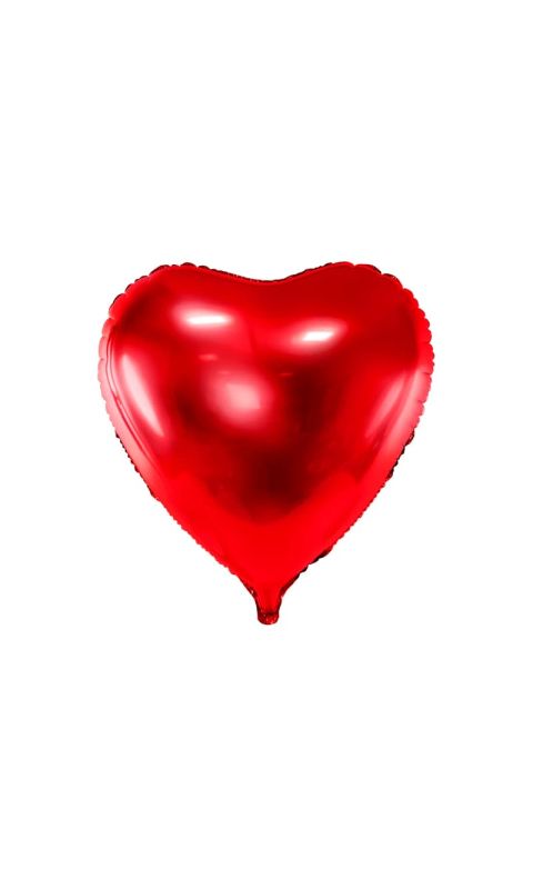Balon foliowy serce duże czerwone, 72x73 cm
