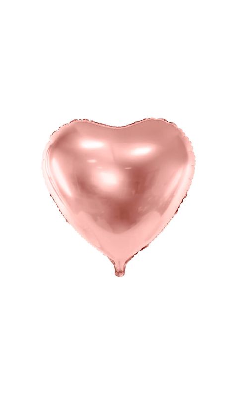Balon foliowy serce różowe złoto, 45 cm