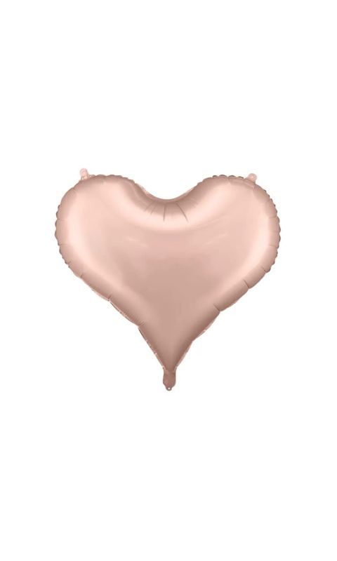 Balon foliowy serce różowe złoto, 75x64,5 cm