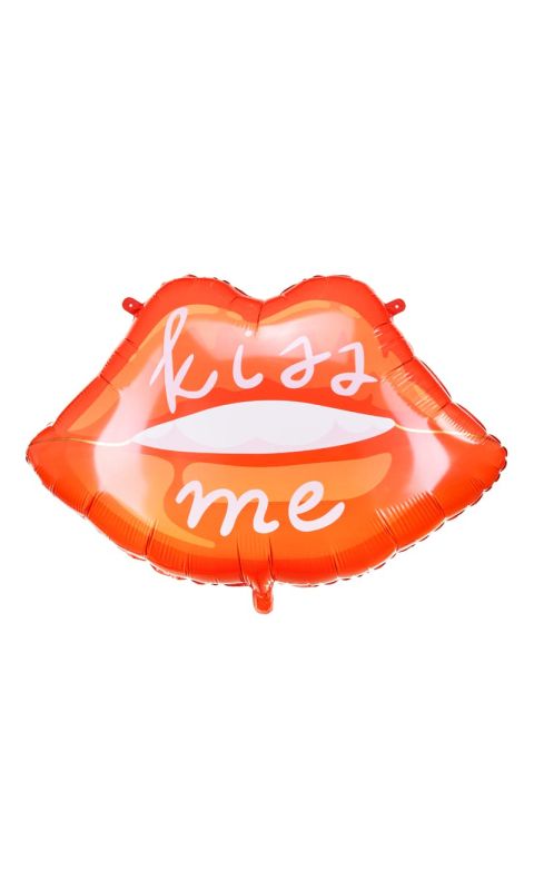 Balon foliowy usta Kiss Me, 86x65 cm