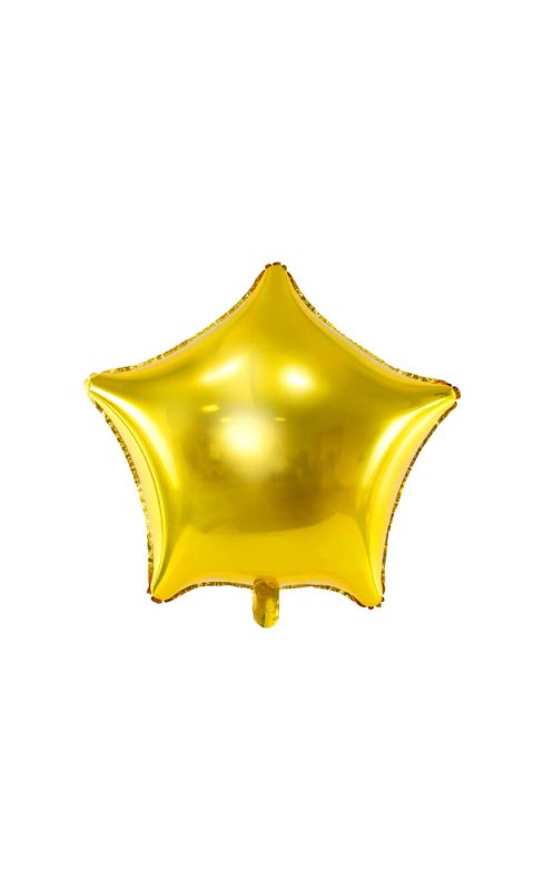 Balon foliowy złota gwiazda, 48 cm
