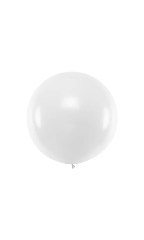 Balon gigant kula biały, 1 m