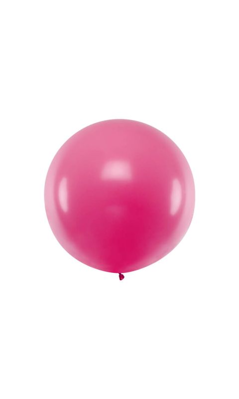 Balon gigant kula ciemny różowy, 1 m