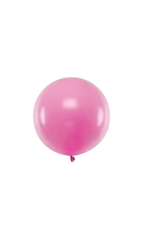 Balon gigant kula ciemny różowy fuksja, 60 cm