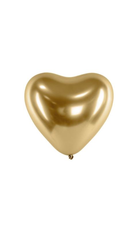 Balon glossy serce, złoty 30 cm 1 szt.