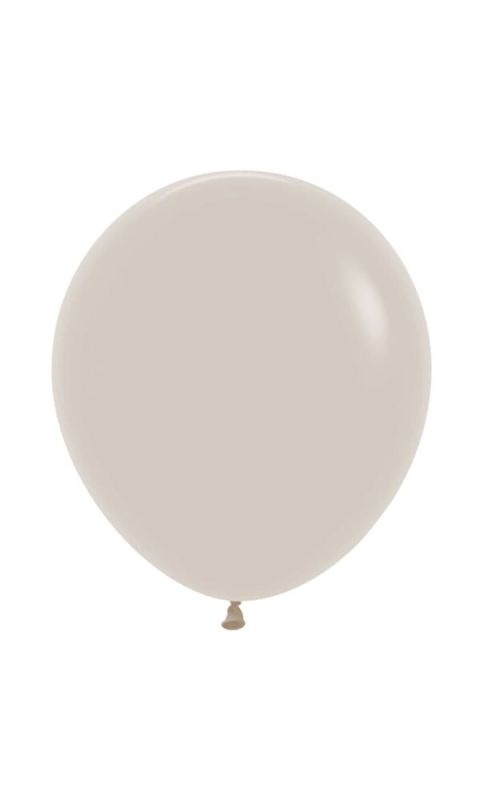 Balon lateksowy biały piasek, 45 cm