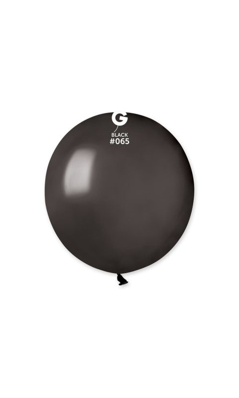 Balon metaliczny czarny, 48 cm