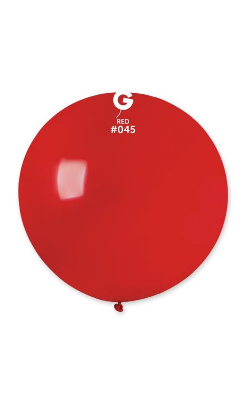 Balon pastelowy kula gigant czerwony, 80 cm