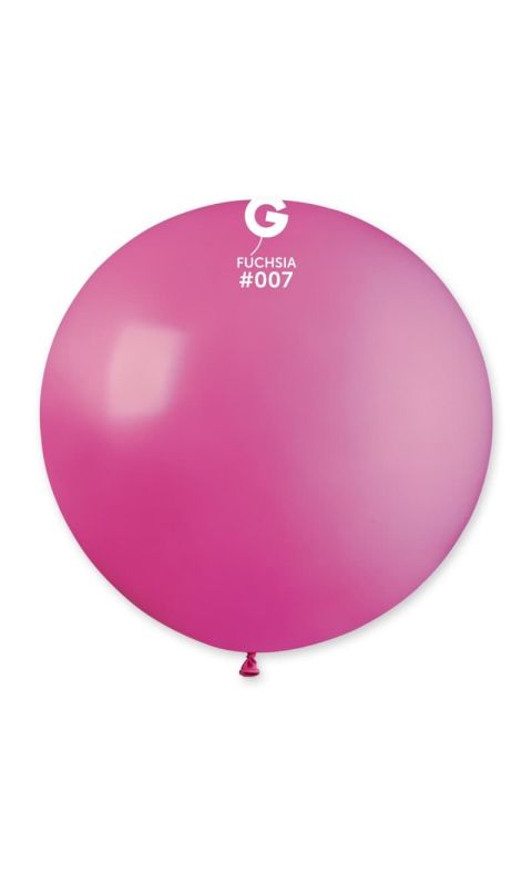 Balon pastelowy kula gigant fuksja, 80 cm