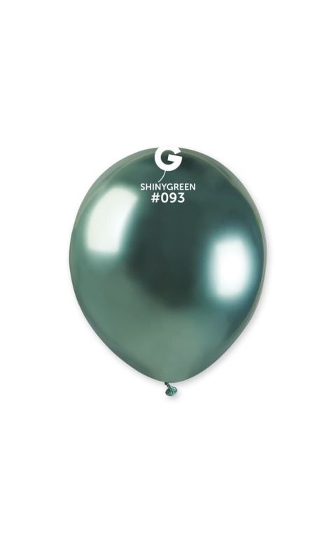 Balon zielony shiny, 12 cm 3 szt.