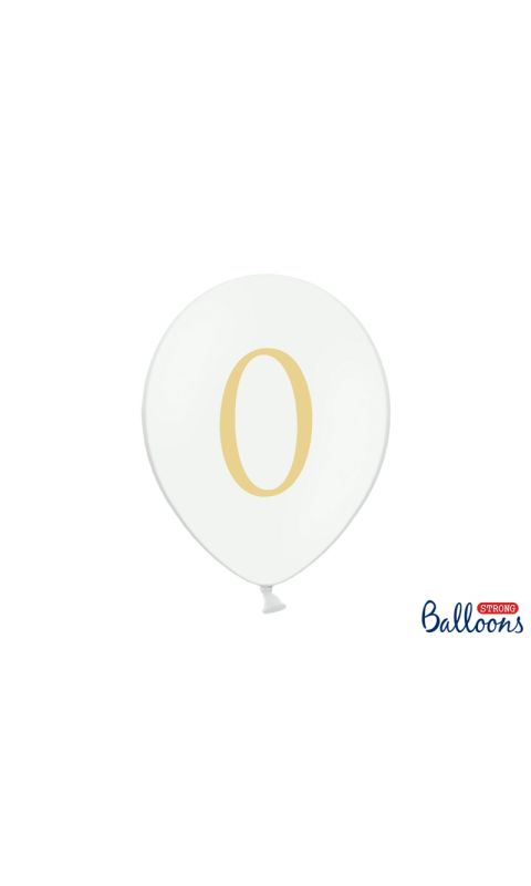 Balony 30cm, 0, Pastel Pure White (1 op. / 10 szt.)