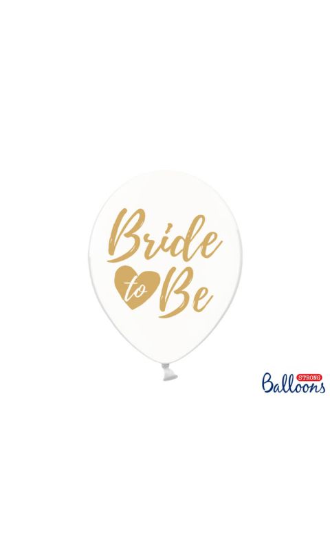 Balony Bride To Be na wieczór panieński, złoty napis