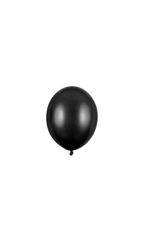 Balony metallic czarne strong, 12 cm 3 szt.