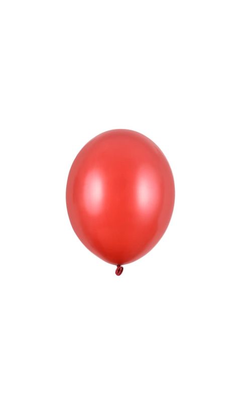 Balony metallic czerwony mak strong, 30 cm 10 szt.