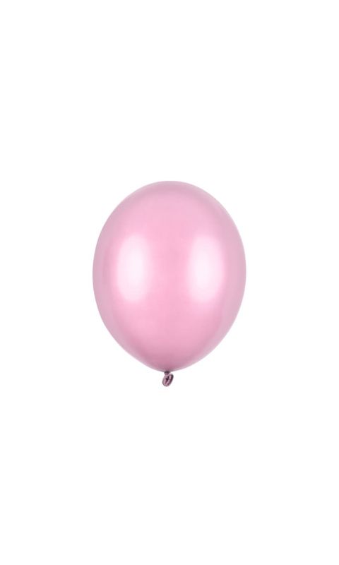 Balony metallic różowy jasny strong, 30 cm 10 szt.