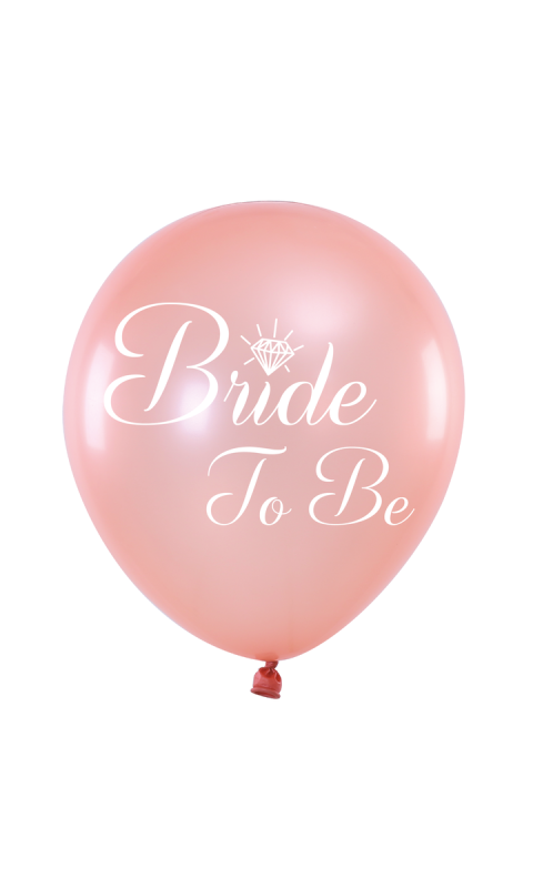 Balony na wieczór panieński Bride To Be rose gold napis biały, 30 cm 3 szt.