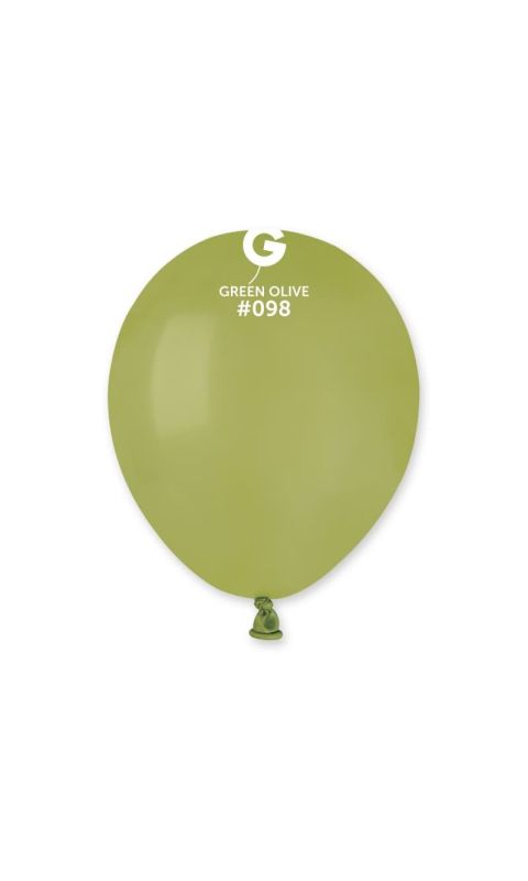 Balony pastelowe zielone oliwkowe, 12 cm 3 szt.
