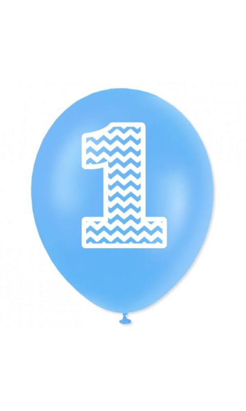 Balony urodzinowe na Roczek- niebieskie- 5 szt.-1.jpg