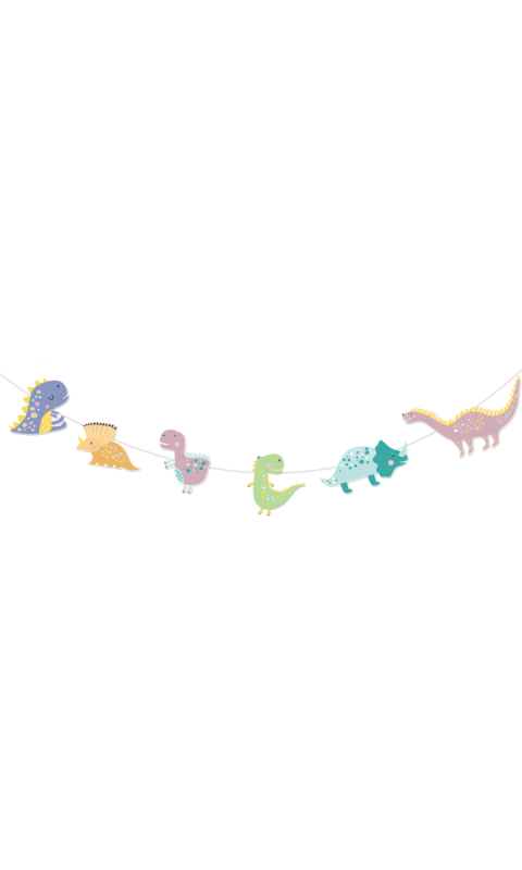 Baner girlanda dinozaury, 300 cm