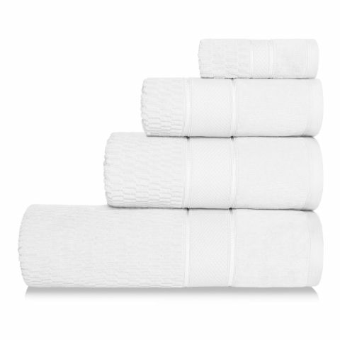Biały Ręcznik Welurowy 50x90 PERU 100% bawełna