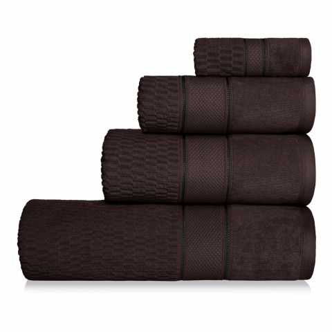 Brązowy Ręcznik Welurowy 70x140 PERU 100% bawełna