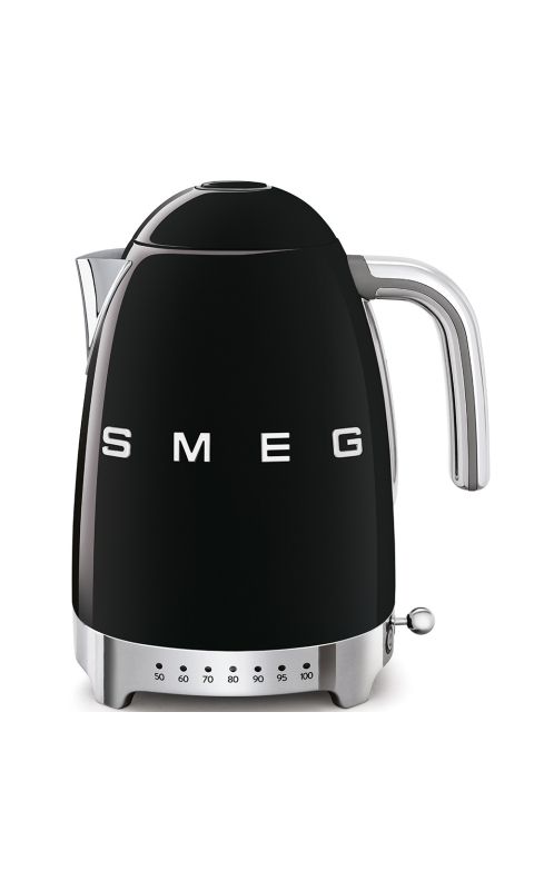 Czajnik elektryczny z regulacją temperatury 1,7 l (czarny) 50's Style SMEG