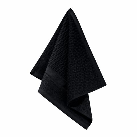 Czarny Ręcznik Welurowy 30x30 PERU 100% bawełna